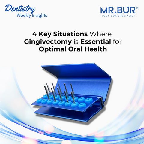 Image show the Best Mr Bur gingivectomy burs specialize for gum trimming and tissue adjustment.