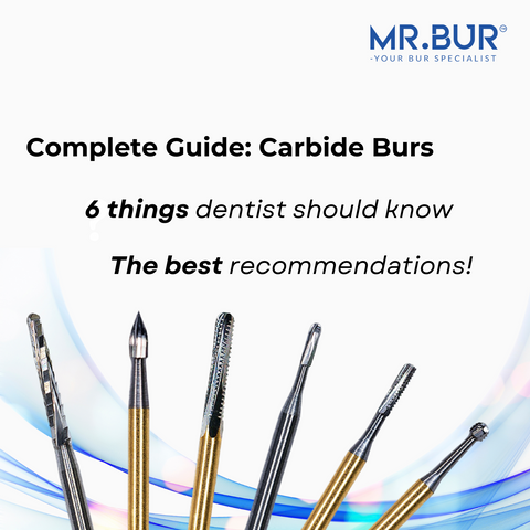 Mr. Bur dental carbide burs guide covers proper use and maintenance for efficient cutting, durability, and clinical precision.