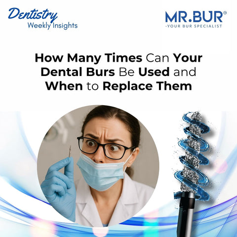 How many times can your dental burs be used and when to replace them, featuring Mr. Bur carbide and diamond burs with clinical guidelines for lifespan, wear signs, and optimal performance.