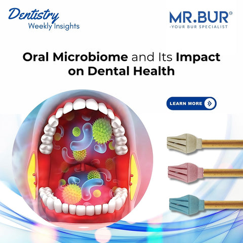 Understanding the oral microbiome helps prevent caries and gum disease, guiding dentists in using Mr. Bur tools for microbiome-friendly dental treatments.