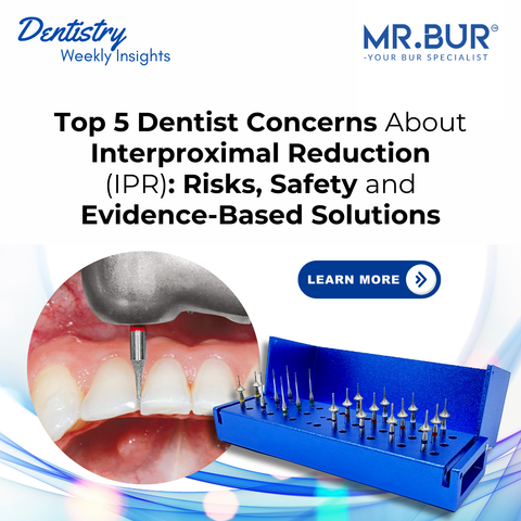 Mr. Bur One Slice IPR Kit for precision interproximal reduction, featuring ultra-thin diamond burs for safe enamel stripping and effective space creation in orthodontic treatments.