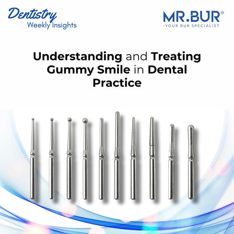 Mr. Bur explores causes of gummy smile, highlighting underlying factors such as excessive gingival display, short upper lip, and altered eruption.