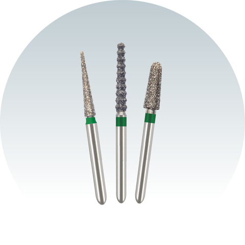 Best quality Mr.Bur Prosthodontic burs that able to use for multiple dental procedures.
