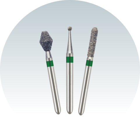 Best quality Mr. Bur restorative burs with varieties of shapes & sizes that able to use on multiple dental procedures