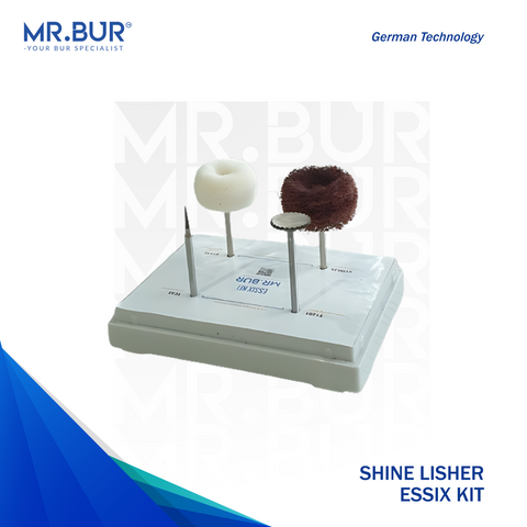 This image shows the essix contouring and polishing kit and retainer polishing bur sold by Mr Bur the best international dental bur supplier