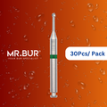 Enhance dental care with Mr. Bur 30pcs RA Carbide Long Neck Round Bur for anterior/posterior teeth, cavity prep, composite filling, endo access, decay removal, and trimming, achieve precision and efficiency.