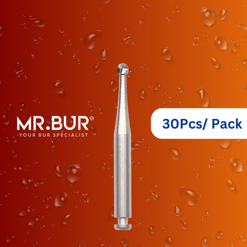 Enhance dental care with Mr. Bur 30pcs Round Carbide Bur RA for anterior/posterior teeth, cavity prep, composite filling, endo access, decay removal, and trimming, achieve precision and efficiency.