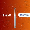 Enhance dental care with Mr. Bur 5pcs Round Carbide Bur RA for anterior/posterior teeth, cavity prep, composite filling, endo access, decay removal, and trimming, achieve precision and efficiency.