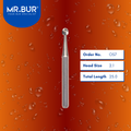 Mr. Bur OS7 Round Ball Carbide Bur FG 25mm is used in multiple dental procedures, ideal for anterior and posterior teeth, cavity preparation, composite filling, endo access, removing decay and debris, sectioning wisdom teeth, separating teeth, trimming, and preparation.