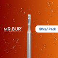 Enhance dental care with Mr. Bur 5pcs 245 Carbide Bur FG (Cross Cut & Plain Cut) for anterior/posterior teeth, cavity prep, composite filling, crown removal, endo access, decay removal, debonding, finishing, orthodontic, and pre-polishing.