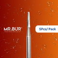 Enhance dental care with Mr. Bur 5pcs Taper Flat End Carbide Bur FG (Cross Cut) for anterior/posterior teeth, bone cutting, cavity and crown prep, decay removal, wisdom tooth sectioning, and trimming.