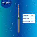 Mr. Bur 852 tapered round end diamond bur 34A are tools used in multiple dental procedures. ISO 806 314 199 534 014 FG, Their tapered round end heads are ideal for for effective crown and bridge preparation, chamfer margin preparation, and trimming and preparation for all composite materials. 