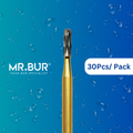 Optimize dental care with Mr. Bur 30pcs Transmetal Carbide Bur FG Crown Cutter for precise crown cutting, old crown removal, and breaking crowns with accurate straight lines, including ceramic, zirconia, PFM, and metal.