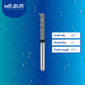 Mr. Bur 20Z Spiral Cool Cut Super Coarse Cylinder Flat End Diamond Bur FG are tools used in multiple dental procedures, ideal for prosthodontics, use on fillings, crown cutting, cavity preparation, and removal of old fillings.