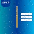 Mr. Bur 20G Gold Cylinder Flat End Diamond Bur FG are tools used in multiple dental procedures, ideal for shaping, preparing teeth for restorations, crown placements, cavity preparation, crown preparation, composite filling, endo access, removing decay/debris, shoulder margin preparation, trimming, and preparation for both anterior and posterior teeth.