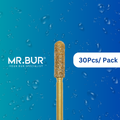 Enhance dental care with Mr. Bur 30pcs Gold Cylinder Round End Diamond Bur Short FG for anterior/posterior teeth, caries removal, cavity prep, endo access, composite filling, prophylaxis, decay removal, and pediatric use.