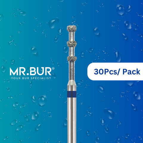 Optimize dental care with Mr. Bur 30pcs Depth Marker Veneer Preparation Diamond Bur FG for precise 0.3mm, 0.4mm, and 0.5mm depth marking, crown preparation, and veneer preparation. Achieve accuracy with 3 rings.