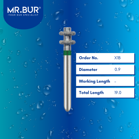  Mr. Bur Depth Marker Veneer Preparation Diamond Bur FG X1B, 0.9mm, ensures precise depth control, accurate veneer preparation, and optimal enamel reduction for esthetic restorations.