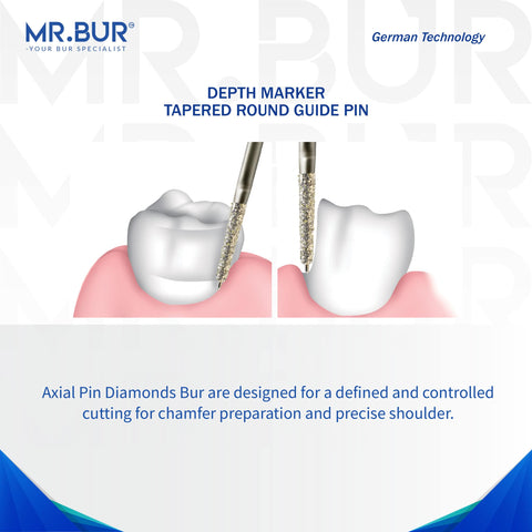 Guide Pin Coarse Diamond Bur FG