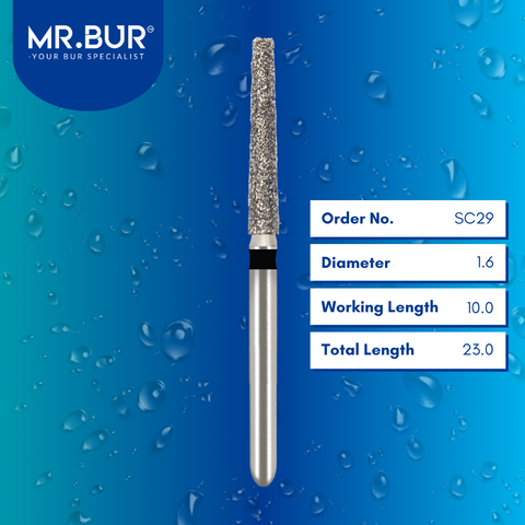 Taper Flat End Coarse Diamond Bur FG