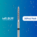 Optimize dental care with Mr. Bur 30 pcs Spiral Cool Cut Tooth Sectioning Diamond Bur for efficient sectioning of wisdom teeth and separating teeth with precision.