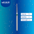 Mr. Bur 77L Tooth Sectioning Diamond Bur 77L, our best-selling burs, are designed for sectioning and separating wisdom teeth, featuring a durable, long, and strong design for deep access, recommended for use with electrical or reverse air handpieces.