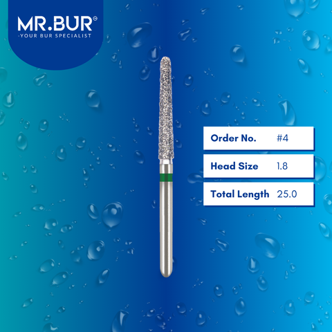 Mr. Bur #4 Tooth Sectioning Diamond Bur is ideal for sectioning wisdom teeth and separating teeth.