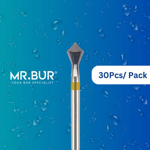 Optimize dental care with 30 pcs Mr. Bur Occlusal Surface Easy Composite Polishing Diamond Bur FG for restorative work, prosthodontic, and composite polishing. Perfect for defining and conforming to nature.