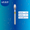 Mr. Bur 145SF Super Fine Finishing Egg Diamond Bur FG are tools used in multiple dental procedures. Their egg-shaped heads are ideal for effective crown preparation, cavity preparation, model fabrication, lingual reduction, use on fillings, and crown & bridge technique.