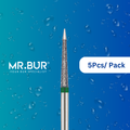 Mr. Bur's 5pcs Non-Cutting End Safe End Coarse Diamond Bur is ideal for endo access, root canal prep, safe end, and safety trimming.