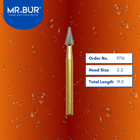 Mr. Bur 9716 Debonding Finishing Carbide Dental Bur FG is ideal for debonding procedures.