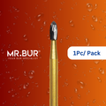 Mr. Bur's 1pc Egg Finishing Carbide Dental Bur FG is perfect for composite finishing and polishing, debonding, lingual and occlusal finishing and polishing, and pre-polishing.