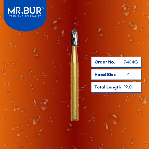 Mr. Bur 7404G Egg Finishing Carbide Dental Bur FG are tools used in multiple dental procedures, ideal for compoShape bur, composite finishing and polishing, debonding, lingual finishing and polishing, occlusal finishing and polishing, and pre-polishing.