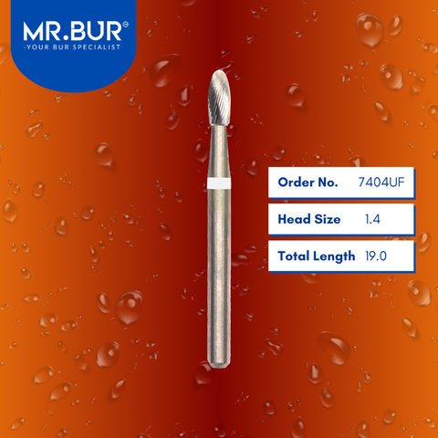 Mr. Bur 7404UF Egg Finishing Carbide Dental Bur FG are tools used in multiple dental procedures, ideal for compoShape bur, composite finishing and polishing, debonding, lingual finishing and polishing, occlusal finishing and polishing, and pre-polishing.