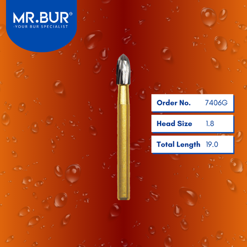 Mr. Bur 7406G Egg Finishing Carbide Dental Bur FG are tools used in multiple dental procedures, ideal for compoShape bur, composite finishing and polishing, debonding, lingual finishing and polishing, occlusal finishing and polishing, and pre-polishing.