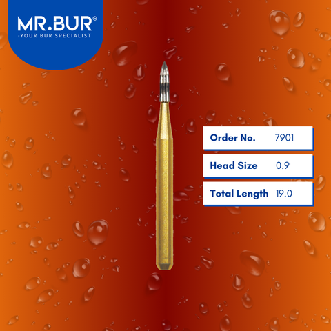 Mr. Bur 7901 Flame Finishing Carbide Dental Bur FG are tools used in multiple dental procedures, ideal for compoShape bur, composite polishing, debonding, and pre-polishing.