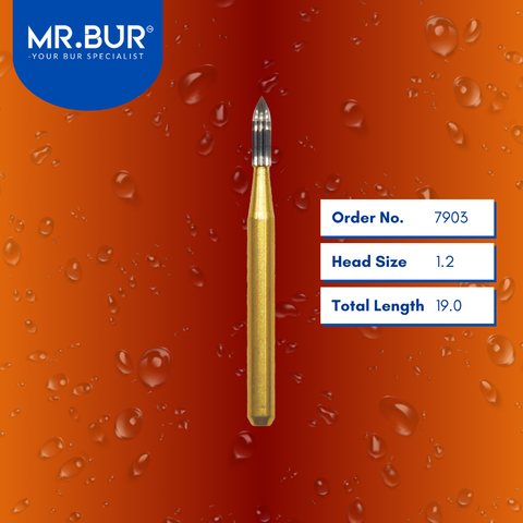 Mr. Bur 7903 Flame Finishing Carbide Dental Bur FG are tools used in multiple dental procedures, ideal for compoShape bur, composite polishing, debonding, and pre-polishing.