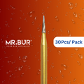 Mr. Bur's 30pcs Pointed Cone Finishing Carbide Dental Bur FG is ideal for composite finishing and polishing, debonding, and pre-polishing.