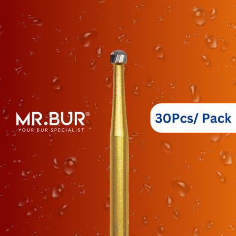 Mr. Bur's 30pcs Round Ball Finishing Carbide Bur FG is ideal for composhape, crown prep, debonding, orthodontic treatment, pre-polishing, and veneer preparation.