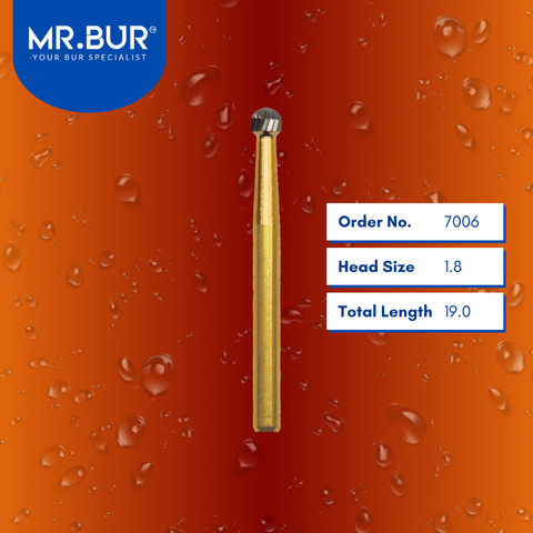 Mr. Bur 7006 Round Ball Finishing Carbide Dental Bur FG are tools used in multiple dental procedures, ideal for composhape, crown preparation, debonding, orthodontic treatment, pre-polishing, and veneer preparation.