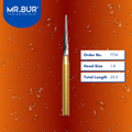 Mr. Bur 7714 Taper Flat End Finishing Carbide Dental Bur FG are tools used in multiple dental procedures, ideal for cavity preparation, compoShape bur, composite polishing, debonding, pre-polishing, and tangential polishing.