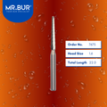 Mr. Bur 7675 Taper Round End Finishing Carbide Dental Bur FG are tools used in multiple dental procedures, ideal for chamfer margin finishing and debonding.