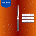 Mr. Bur CF198 Taper Round End Finishing Carbide Dental Bur FG are tools used in multiple dental procedures, ideal for chamfer margin finishing and debonding.