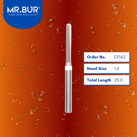 Mr. Bur CF142 Cylinder Round End Finishing Carbide Dental Bur FG is ideal for chamfer margin finishing, debonding, laminate ceramic veneer, and veneer finishing.