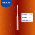 Mr. Bur CF48 Torpedo Finishing Carbide Dental Bur FG is ideal for chamfer margin finishing and polishing, debonding, laminate ceramic veneer, veneer finishing, and veneer polishing.