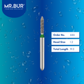 Mr. Bur 884 straight torpedo diamond bur 44A are tools used in multiple dental procedures. ISO 806 314 129 534 010 FG, Their straight torpedo heads are ideal for cavity preparation, trimming and lingual buccal reduction