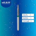 Mr. Bur 863 flame diamond bur 61 are tools used in multiple dental procedures. ISO 806 314 250 534 014 FG, Their flame heads are ideal for cavity preparationand easily remove decayed portions of a tooth to prepare it for a filling or a crown 