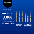 MR.BUR Interproximal Reduction Dental Bur. Available in 0.3mm, 0.4mm, 0.45mm, and 0.5mm for maximize precision and efficacy in interdental space adjustment and enamel reduction 