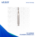 Mr. Bur Cylinder Carbide Bur FG, available in cross cut, ensures precise, efficient cutting for cavity and crown preparations, enhancing accuracy, control, and procedural efficiency.