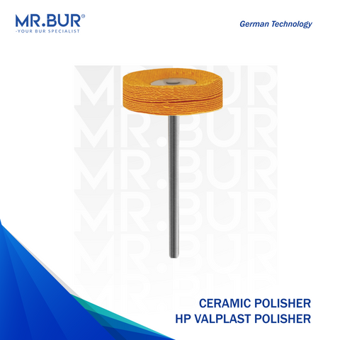 Mr. Bur Ceramic Polisher HP Valplast Polisher provides smooth, high-precision polishing for Valplast and ceramic dentures, ensuring durability, aesthetics, and patient comfort.